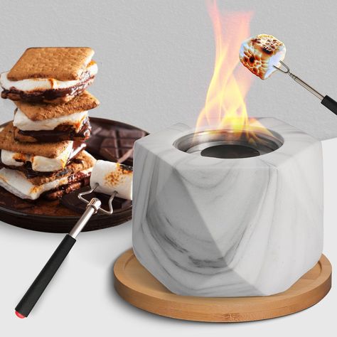 PRICES MAY VARY. 【S'more Anytime, Anywhere】 Experience the delight of real-fire S'mores without the hassle. Our tabletop fire pit, complete with a smores kit, is portable and perfect for creating memorable moments with family and friends, anytime and anywhere. 【Instant Ambiance for Your Space】 Elevate your space with our table top fire bowl. Its minimalist design seamlessly fits into any decor, making it easy to move between indoor and outdoor settings. Effortlessly create an inviting ambiance o Smores Kit, Table Top Fire Pit, Mini Fire Pit, Smores Maker, Smores Kits, Indoor Fire Pit, Tabletop Fire Pit, Tabletop Firepit, Outdoor Table Tops