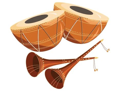 Tabla with Shehnai Free Vector Lagan Patrika Background, Wedding Cards Images, Wedding Photo Background, Shadi Card, Wedding Card Design Indian, Wedding Symbols, Wedding Vector Art, Indian Wedding Invitation Card Design, Wedding Background Images