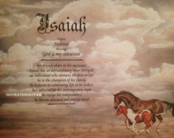 Etsy :: Your place to buy and sell all things handmade Naomi Name, Isaiah Name, Meaning Art, Female Artwork, Personalized Art Print, Horse Art Print, Christian Artwork, Name Wall Art, Lake Art