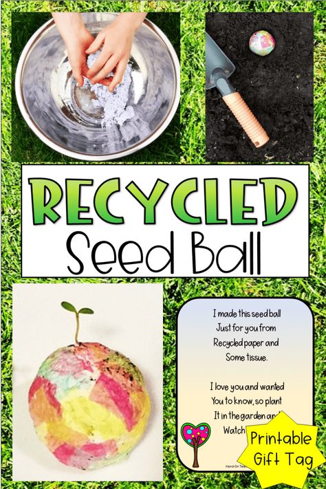 Recycled Crafts For Kids, Environmental Club, Kid Garden, Childcare Ideas, Room For Kids, Escape Room For Kids, Earth Week, Seed Balls, Recycled Crafts Kids