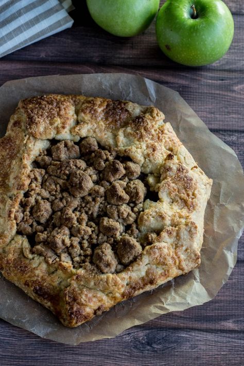 Apple Crostata with Crumb Topping · My Three Seasons Apple Crostada, Apple Crostata, Apple Crumb, Apple Pie Recipe, Vanilla Bean Ice Cream, Favorite Dessert Recipes, Flaky Crust, Apple Pie Recipes, Crumb Topping