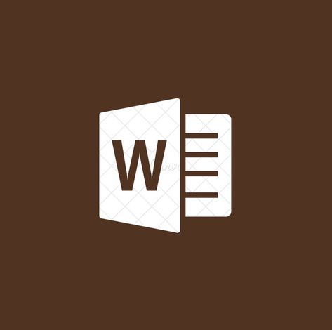 Microsoft Word Icon Aesthetic, Word Aesthetic Icon, Beige Wallpaper Ipad, Word App Icon, Brown Phone Aesthetic, Colored App Icons, Color App Icons, Dark Academia App Icons, App Icon Brown