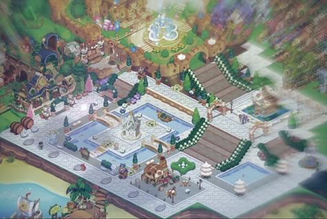 Cookie Run Kingdom Garden, Cookie Run Kingdom Stairs, Cookie Run Kingdom Decorate, Cookie Kingdom Layout, Crk Kingdom Layout Ideas, Cookie Run Kingdom Design, Crk Kingdom Ideas, Cookie Run Layout, Cookie Run Kingdom Layout