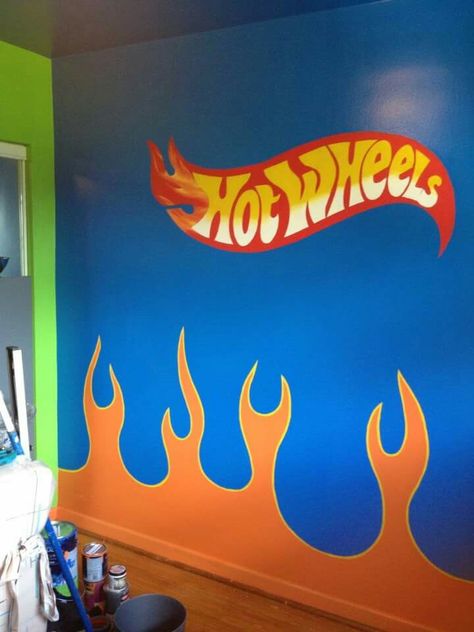 Hotwheel Bedroom Ideas, Hot Wheel Bedrooms, Hot Wheels Painting Ideas, Hot Wheel Theme Bedroom, Hotwheels Room Bedrooms, Hotwheel Bedroom, Hotwheels Bedroom Ideas For Boys, Hotwheels Room Ideas, Hot Wheels Room Ideas For Boys