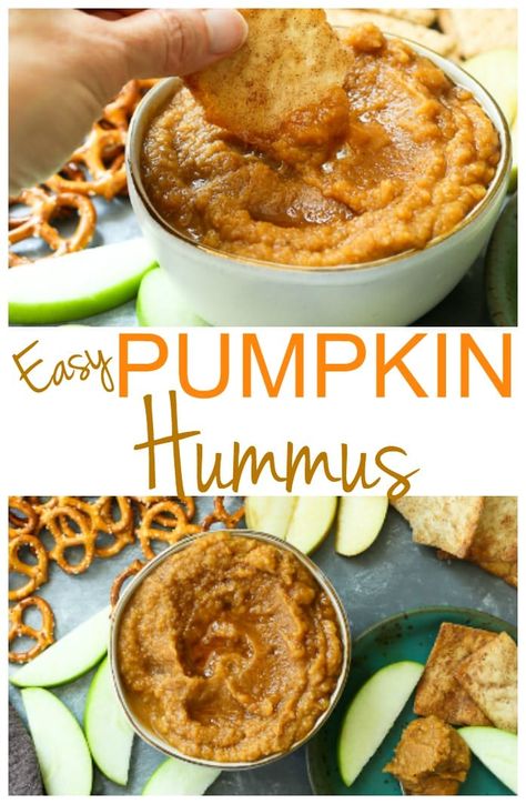 Dessert Hummus Recipe, Hummus Easy, Pumpkin Hummus Recipe, Healthy Appetizers Easy, Hummus Recipe Homemade, Dessert Hummus, Pumpkin Hummus, Hummus Dip, Healthy Appetizer