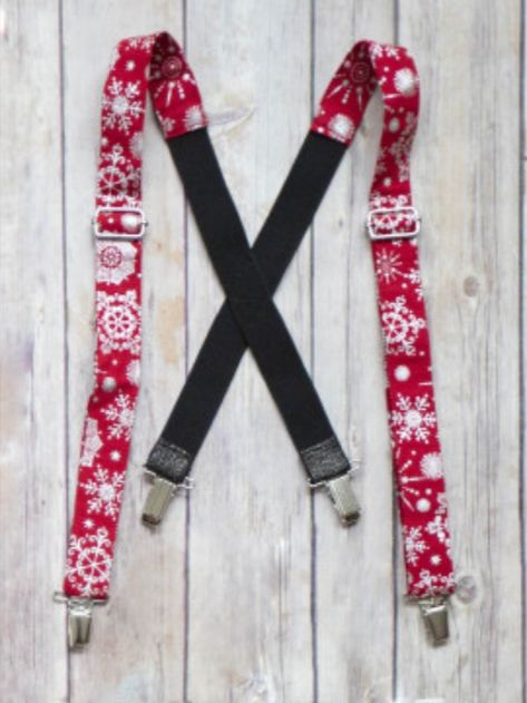 Quickly whip up some snazzy suspenders for your favorite kiddo(s) with this fun sewing tutorial! Diy Suspenders, Sewing Things, Sewing Tutorials Free, Holiday Projects, Free Sewing, Suspenders, Sewing Tutorials, Holiday Fun, Sewing Pattern