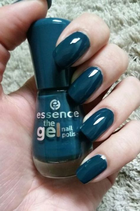 20 Stunning Fall Nail Colors To Try This Season Deep Teal Nails, Fall Nailpolish, Teal Nail Polish, Light Gray Nails, Grey Matte Nails, Essence Nail Polish, Blush Pink Nails, Plum Nails, Teal Nails