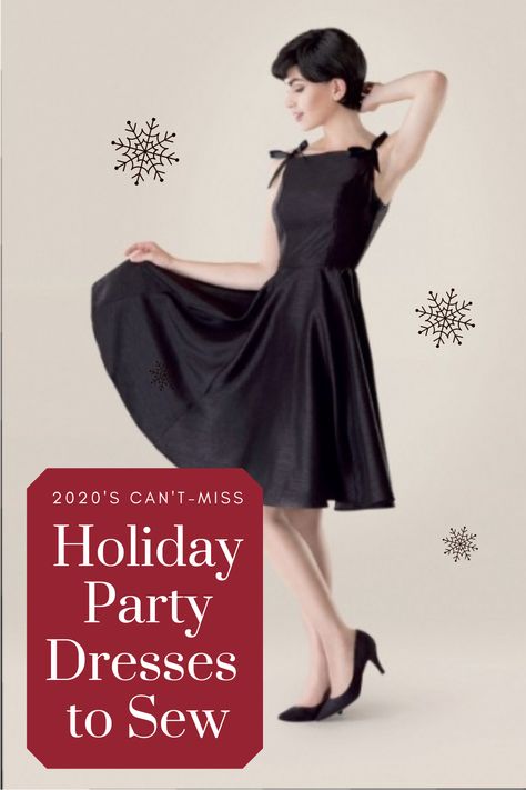 Formal holiday dresses, casual holiday dresses, and semi-formal holiday dresses. Patterns for you to create a head turning outfit for any holiday party. Christmas Dress Sewing Pattern, Formal Dress Sewing Patterns, Party Dress Pattern, Holiday Formal Dresses, Dresses Patterns, Head Turning Outfits, Party Dress Patterns, Trash To Couture, Make A Dress