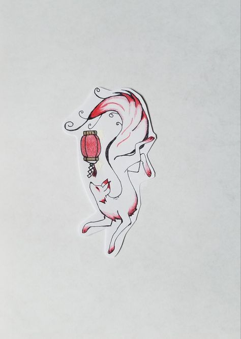 Zenko Kitsune Tattoo, Small Kitsune Tattoo, Japanese Kitsune Tattoo, Kitsune Tattoo Design, Kitsune Drawing, Kitsune Tattoo, Spirit Drawing, Fox Tattoo Design, Japanese Fox