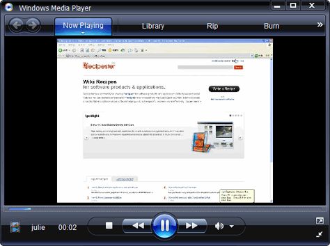 Windows Media Player: Available on any Windows computer. It's a basic media player but has DLNA capabilities allowing other DLNA enabled devices to play media from the host device. Windows Media Player Overlay, Spotify Music Player Overlay, Camera Recording Overlay, Ios Music Player Overlay, Windows Media Player, Vhs Player, Windows Vista, Windows Computer, Windows Xp