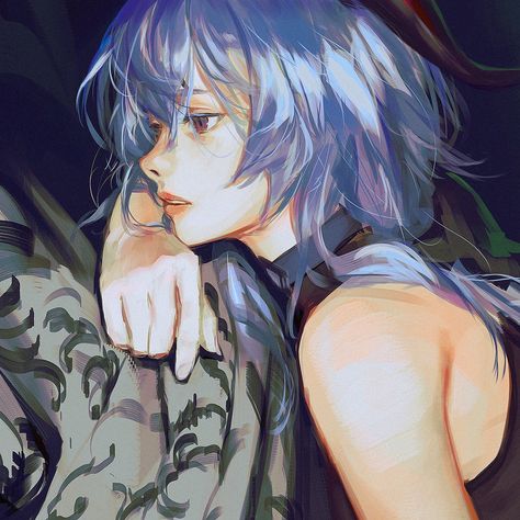 Semi Realism, Images Kawaii, Japon Illustration, Realism Art, Ethereal Art, Art Studies, Pretty Art, Blue Hair, Cute Icons