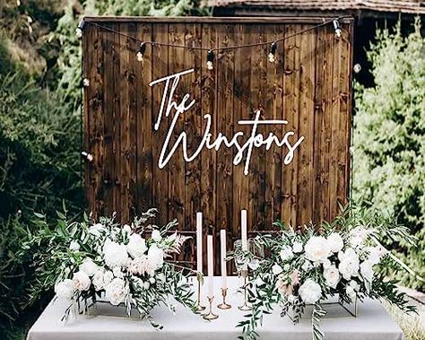 Last Name Wood Sign, Family Wood Signs, Wooden Wedding Signs, Large Wedding, Wooden Name Signs, Last Name Signs, Engagement Party Decorations, Geometric Wedding, The Smiths