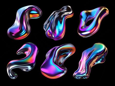 Holographic abstract liquid metal shapes designed by Paul Rover. Connect with them on Dribbble; the global community for designers and creative professionals. Liquid Graphic Design, Business Moodboard, Metal Logo Design, Material Studies, Liquid Design, Dkny Logo, Metal Roses, Abstract Liquid, Liquid Metal