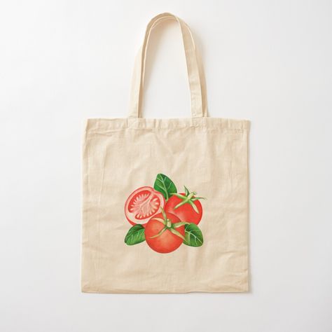 Diy Tote Bag Design, Garden Tote Bag, Bag Painting, Vegetable Bag, Diy Tote, Pomegranate Fruit, Eco Bags, Painted Tote, Diy Tote Bag