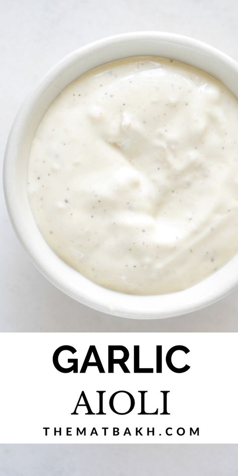 This 5 minute lemon garlic aioli sauce is made with freshly mashed garlic, squeezed lemon juice, mayonnaise, and olive oil. Lemon Herb Aioli, Dipping Sauce For Artichokes, Garlic Aioli Sauce, Lemon Garlic Aioli, Garlic Aioli Recipe, Wahls Protocol, Keto Fish, Aioli Sauce, Lemon Aioli