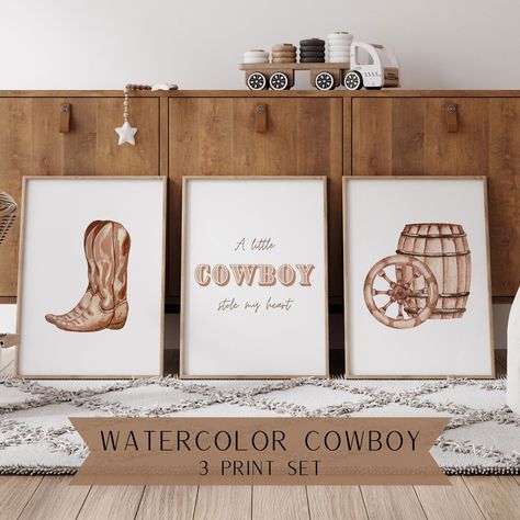 Rodeo Nursery, Nursery Western, Cowboy Room, Cowboy Nursery, Western Nursery, Cowboy Wall Art, Horse Country, Nursery Canvas, Western Wall Art