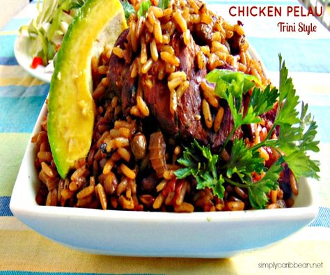 The Amazing Trinidadian Pelau Trinidadian Pelau, Chicken Pelau, Trini Recipes, Trinidadian Recipes, Jamaican Rice, Trinidad Recipes, Trini Food, Kitchen Basics, Jollof Rice