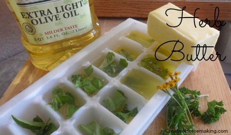 Freezing Herbs In Butter, How To Freeze Herbs, Freeze Fresh Herbs, Food Freezing, Freeze Herbs, Freezing Fresh Herbs, Freezing Herbs, Garden Herbs, Cast Iron Skillet Recipes