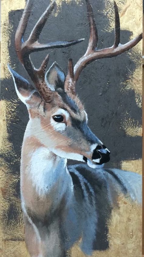 Deer Painting Acrylic, Deer Artwork, Animal Paintings Acrylic, Deer Drawing, Canvas Painting For Beginners, Desen Realist, Deer Painting, Painting Ideas For Beginners, 얼굴 그리기