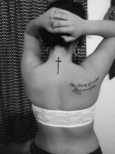 Between Breast Tattoo, Black Girls With Tattoos, Cross Tattoo, The Cross, New Tattoos, Girl Tattoos, My Mom, Jesus Fish Tattoo, Tattoos For Guys