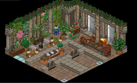 Maart 2023 Habbo Hotel, Minecraft Room, Pixel Art, Hotel, House Styles, Building, Art