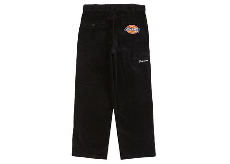 Supreme Dickies Double Knee Corduroy Work Pant in Black Supreme Pants, Skate Pants, Hot Sneakers, Futuristic Fashion, Work Pants, Jogger Pants, Short Pants, Black Pants, Black Men