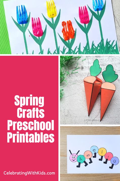 Looking for some spring crafts preschool printables? We have you covered! These projects are easy and perfect for springtime fun! Spring Crafts Preschool, Name Crafts, Crafts Preschool, Rainbow Paper, Easy Art Projects, Toilet Paper Roll Crafts, Paper Roll Crafts, Indoor Activities For Kids, Preschool Printables