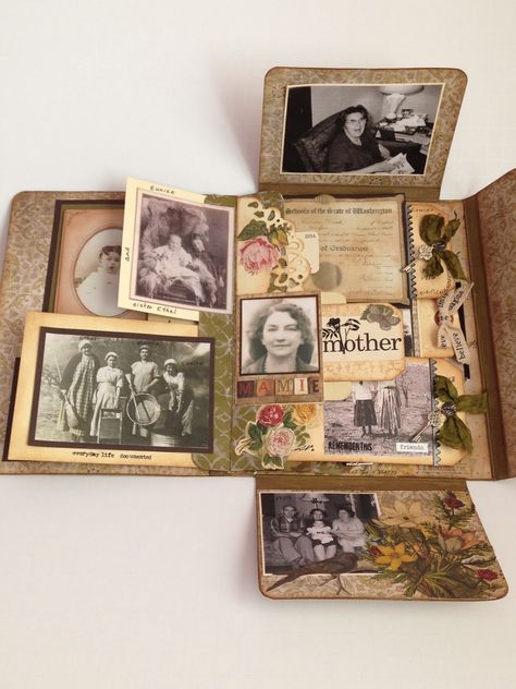 Paper Skies and Hazel Eyes: Collection Folio Challenge! Photo Junk Journal, Tim Holtz Folio, Mini Albümler, Scrapbook Bebe, Album Photo Scrapbooking, Mini Album Tutorial, Scrap Album, File Folders, Vintage Junk Journal