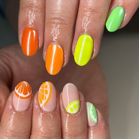 Lemons & limes means it’s summertime🍋🍋‍🟩 #planails #summernails #fruitnails #lemonnails #neonnails #nailart Lemon Lime Nails, Lime Nails, Lime And Lemon, Lemon Nails, Neon Nails, June 16, Limes, Nail Technician, Lemon Lime