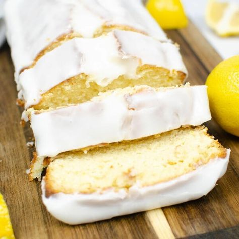 Lemon Bread Recipe, Moist Bread, Lemon Bread Recipes, Iced Lemon Pound Cake, Lemon Loaf Recipe, Starbucks Lemon Loaf, Recipes Using Cake Mix, Starbucks Lemon, Homemade Bread Easy