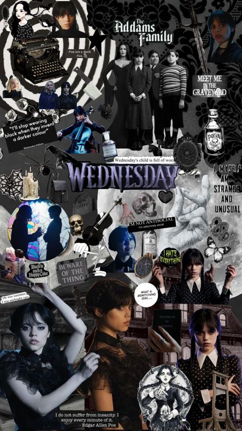 Wednesday Collage, Wednesday Addams Aesthetic, Wednesday Addams Wallpaper, Wallpaper For Apple Watch, Addams Aesthetic, Wednesday Wallpaper, Wednesday Addams Cosplay, Ganesha Artwork, Iphone Wallpaper Yellow