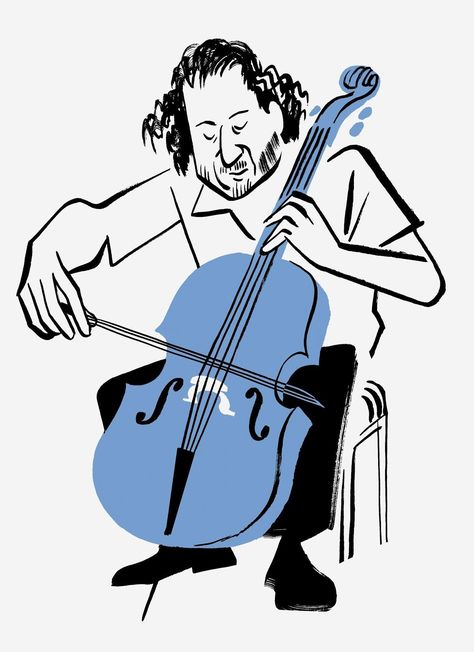 João Fazenda Cello Illustration, Cello Drawing, Monsieur Spoon, Cello Art, Object Illustration, Cello Music, 2024 Ideas, Music Illustration, Man Illustration