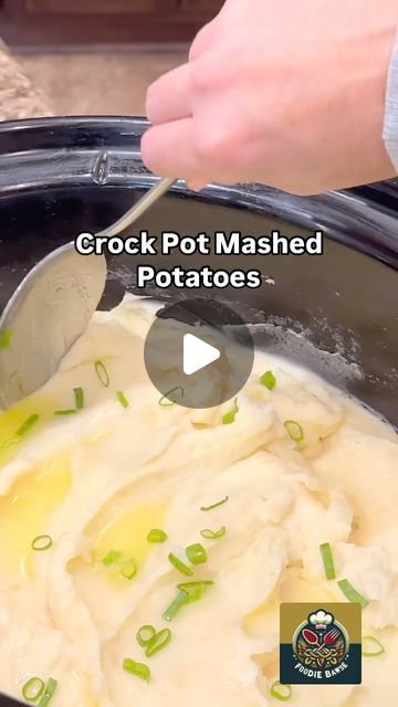 FoodieBawse on Instagram: "Crock Pot Mashed Potatoes perfect for the Holidays. Yummy!!! Recipe by @dinnerin321   #mashedpotatoes #crockpotmeals #crockpotcooking #potatoes #potatolover #homemadecooking #homemadefood #homecooking #sidedish #sidedishrecipes #thanksgivingdinner #thanksgivingrecipes #holidayfood #holidayrecipes #easyrecipes #dinnertonight #dinnerideas #yummyfood #deliciousfood #comfortfood #foodie #foodstagram #explore #recipes #recipeshare" Making Mashed Potatoes In Crock Pot, Crock Pot Recipes For Thanksgiving, Mash Potatoes In Crock Pot, Rock Pot Mashed Potatoes, Mash Potatoes Crockpot, Best Mashed Potato Recipe, Crockpot Mashed Potatoes Thanksgiving, Mashed Potatoes Recipe Crock Pot, Mashed Potatoes Recipe Videos