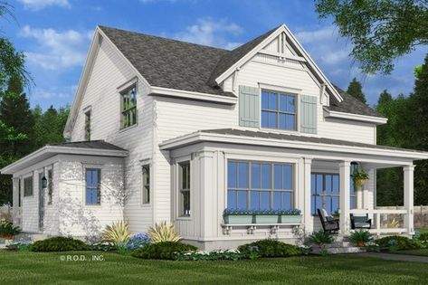 The 25 Best Farmhouse Plans - Houseplans Blog - Houseplans.com Built In Wine Bar, Dream Farmhouse, Half Bathrooms, Spacious Kitchen, Open Concept Layout, Guest Houses, Farmhouse Style House Plans, Living Room Loft, Island With Seating