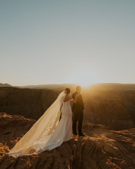 Ashley & Conner’s intimate and Christ- centered elopement at Horseshoe Bend 🕊️Couldn’t have asked for a more beautiful evening to celebrate their love - - - #arizonaphotographer #azphotographer #horseshoebend #horseshoebendarizona #horseshoebendelopement #pagearizonaphotographer #phoenixphotographer #northernarizonaphotographer #horseshoebendphotographer #arizonaweddingphotographer #arizonaelopementphotographer Desert Wedding Photos, Horseshoe Bend Elopement, Horseshoe Bend Arizona, Page Arizona, Arizona Photographer, Beautiful Evening, Desert Wedding, Horseshoe Bend, Elopement Photographer