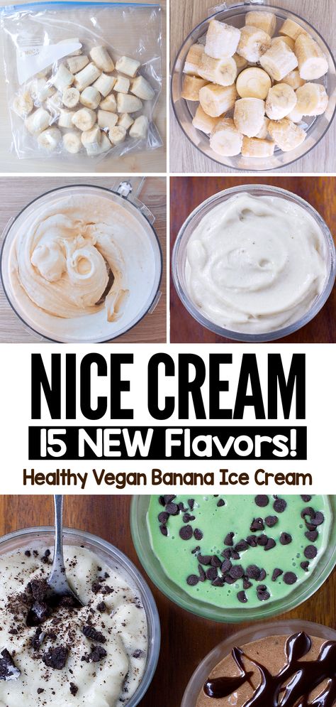 Vegan Banana Nice Cream Or Ice Cream (healthy snack or dessert) Food Processor Banana Ice Cream, Healthy Desserts Ice Cream, Ice Cream Using Bananas, Ice Cream Made From Bananas, Heart Healthy Ice Cream, Healthy Alternative To Ice Cream, Ice Cream Alternative Healthy, Clean Ice Cream, Ice Cream Substitute Healthy