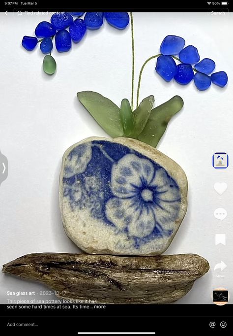 Sea Pottery Art, Seaglass Ideas, Sea Glass Crafts Jewellery, Sea Glass Window Art, Broken China Crafts, Broken Glass Crafts, Sea Glass Diy, Sea Glass Artwork, Sea Glass Art Diy