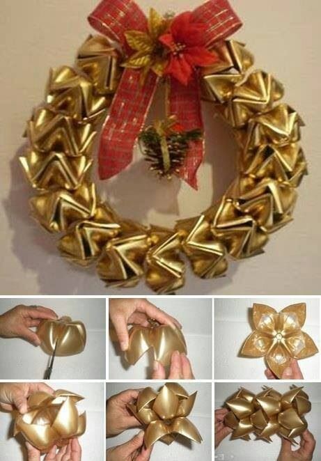 Recycle Plastic Bottles And Turn Them Into Christmas Ornaments Recycled Parol, Christmas Parol, Recycled Christmas Decorations, Reuse Plastic Bottles, Plastic Bottle Flowers, Plastic Bottle Art, Diy Plastic Bottle, Plastic Bottle Crafts, Christmas Wreaths Diy