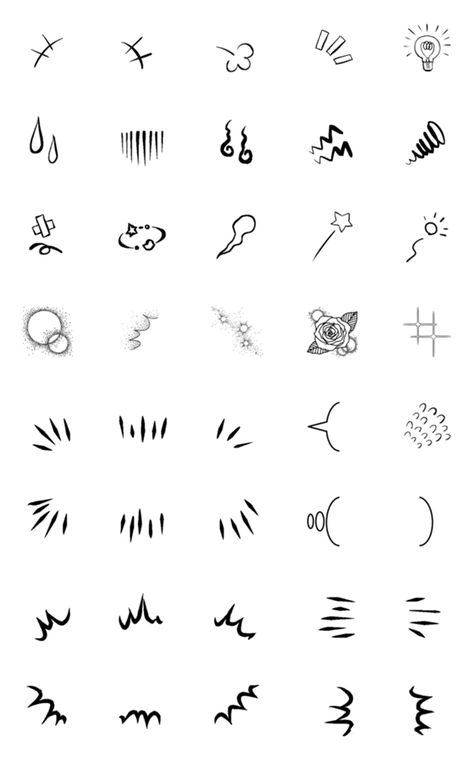 Emoji of Symbols used in Manga – LINE Emoji | LINE STORE Random Symbols To Draw, Comic Emotion Symbols, Anime Emotion Symbols, Frustrated Expression Drawing, Manga Tips Comic Books, Comic Sketch Ideas, How To Make Comics Character Design, Comic Reference Manga, Chibi Expression Reference