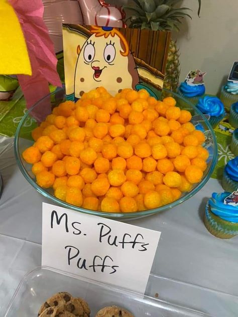 Spongebob Birthday Party Ideas Food, Spongebob Birthday Theme Decor, 3rd Birthday Spongebob, Sponge Bob Birthday Party Ideas For Adults, Spongebob Ideas Party, 25th Bday Spongebob, Spongebob Beach Party, Spongebob 20th Birthday, Punny Birthday Themes