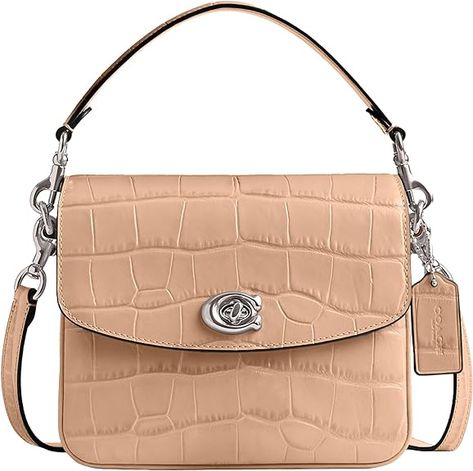 Coach Embossed Croc Cassie Crossbody 19: Handbags: Amazon.com Coach Cassie 19, Coach Cassie, Croc Leather, Backpack Storage, Branded Bags, Luggage Tags, Coach Handbags, Embossed Leather, Leather Fashion