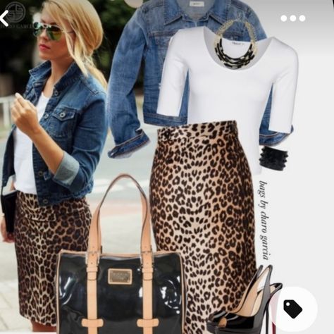 Nwot. Message Me With The Color You Want. Grey And Black Brown And Black Cotton. Spandex Great Look $35 Each Please Indicate The Color You Want. Leopard Print Outfits, Leopard Print Skirt, Komplette Outfits, Print Skirt, Outfits Casuales, Skirt Outfits, Printed Skirts, Look Fashion, Classy Outfits