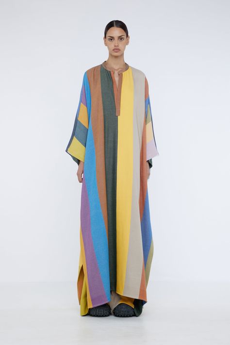 Marrakshi Life | Hand-Woven, made to order in our Marrakech Atlier Caftan Tunic, Boho Beachy, Long Tunic, Wide Sleeves, Kimono Fashion, Long Shirt, Crop Shirt, Ethical Fashion, Dhl Express