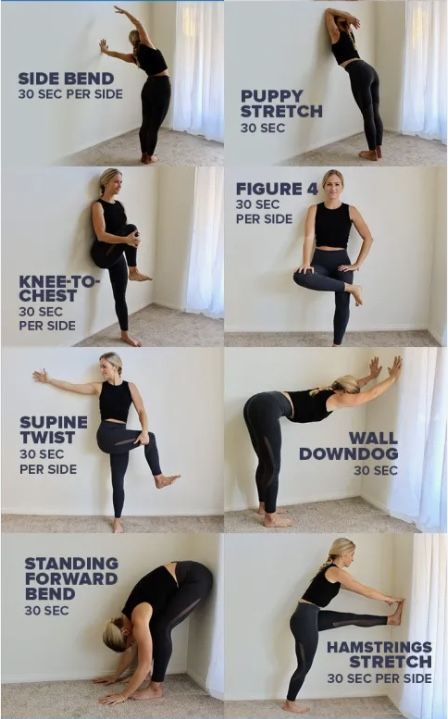 Fitness Stretches, Wall Stretches, Wall Stretch, The Obesity Code, Insanity Workout, Hamstring Stretch, Best Cardio Workout, Relieve Back Pain, Best Cardio