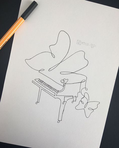 Piano Butterfly, Piano Keys Tattoo, Piano Drawing, Piano Tattoo, Snow Tattoo, Back Tats, Tribute Tattoos, Key Tattoo, Funny Valentines Day Quotes