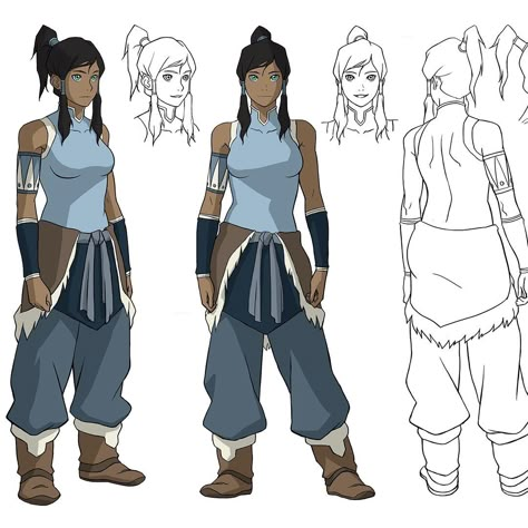 The Last Airbender Characters, Avatar Ang, Character Turnaround, Avatar The Last Airbender Funny, Avatar Series, Character Template, Avatar Cartoon, Female Drawing, Avatar The Last Airbender Art