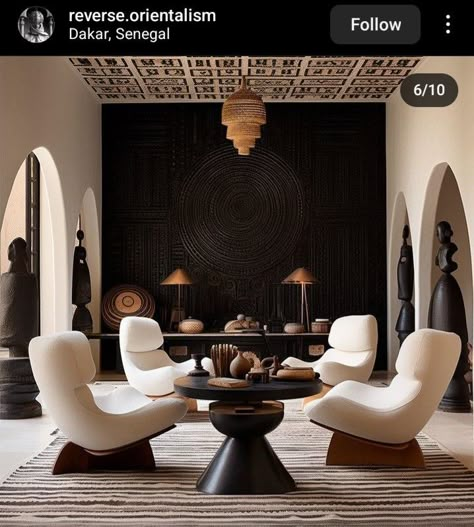 Some Memories Never Leave, Modern African Decor, Dark Interior Design, African Interior Design, Dakar Senegal, African House, African Inspired Decor, African Interior, African Home Decor