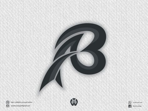 ab logo design template by warehouse_logo Hip Hop Bundle Free Fire Logo, Ab Logo Design, Ab Letter Logo, Ab Logo, B Letter Images, Ab Tattoo, Geometric Logo Design, Blur Background Photography, Monogram Logo Design