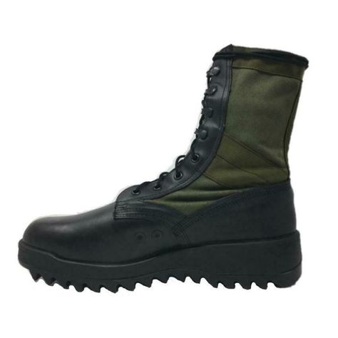 Wellco Ripple Sole Jungle Leather Boots Hot Weather Military Combat Men Size 5.5 W New In Box Ideal For Camping, Hiking, And Canoeing, These Wellco Jungle Boots Are A Terrific Buy For The Quality And Protection They Ensure. They Are 8" In Height And Made Of Quick-Drying Cordura And Leather With A Nylon Webbing Collar. Nylon Coated Brass Eyelet Lacing System Is Built To Be Rust Proof, And A Rubber Ripple Sole Are Just A Few Of The Features. 8" Height Ripple Sole Nylon Webbing Collar Coated Steel Toe Cowboy Boots, Black Lace Boots, Black Leather Cowboy Boots, Jungle Boots, Military Combat Boots, Chelsea Boots Mens, Leather Hiking Boots, Mens Hiking Boots, Chukka Boots Men