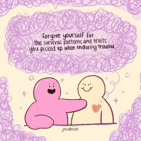 “Forgive yourself for not knowing better at the time. Forgive yourself for giving away your power. Forgive yourself for past behaviors. Forgive yourself for the survival patterns and traits you picked up while enduring trauma. Forgive yourself for being who you needed to be.” - Audrey Kitching 💖🫧💖 Let go of guilt and regrets. Forgive yourself for past mistakes, behaviors, and survival patterns. Acknowledge your growth and allow yourself to move forward with self-compassion. Embracing self-for... Need To Heal Quotes, Forgiveness Aesthetic, Mh Quotes, Pastel Widgets, Let Go Of Guilt, Pink Motivation, Guilt Quotes, Self Compassion Quotes, Positive Quote Poster